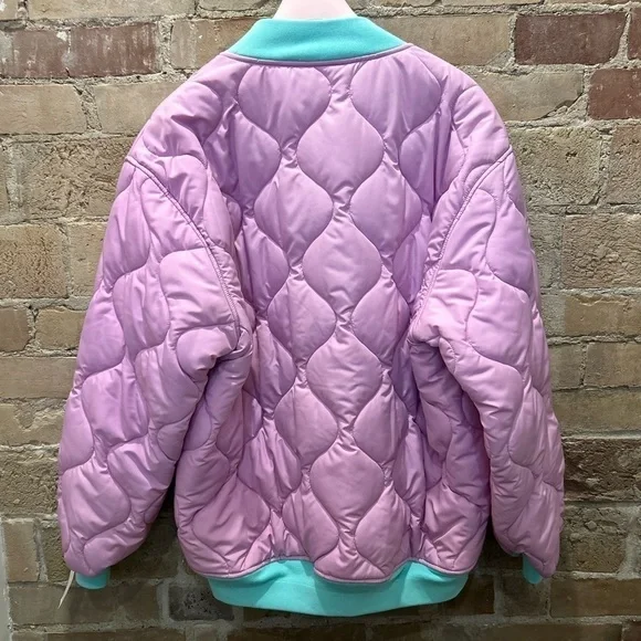 Khrisjoy NWT Quilted Bomber Jacket in Mauve Sz 0 (S) - Picture 4 of 8
